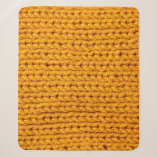 Gelbe Strickwoll-Textur mit Hintergrundmuster Sherpadecke