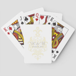 Gelbe, subtile Damaskus-Spielkarten Spielkarten