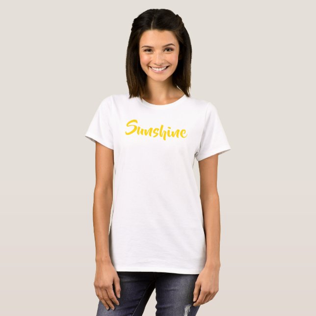 Gelbe Sunshine-Shirts T-Shirt (Vorne ganz)