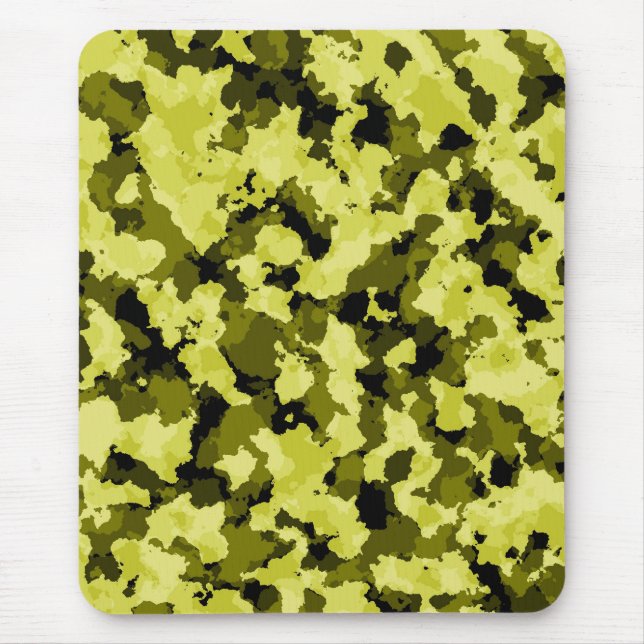 Gelbe Tarnungs-Mausunterlage Mousepad (Vorne)