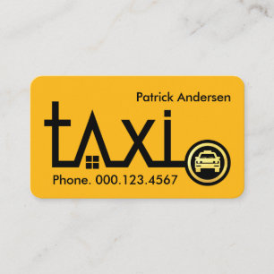 Gelbe Taxi-Routen-Richtungs-Linie Visitenkarte