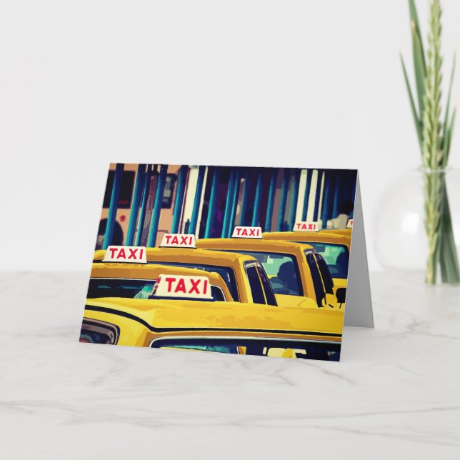 Gelbe Taxis irgendeine Karte (Vorderseite)