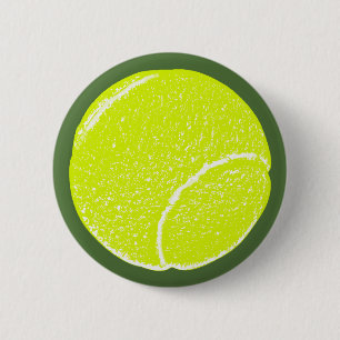 Gelbe Tennisball Button