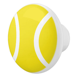 Gelbe Tennisball-Keramiktür- und -fachgriffe Keramikknauf