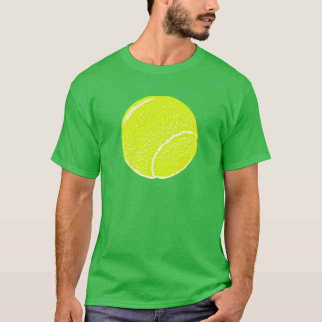 Gelbe Tennisball T-Shirt (Vorderseite)