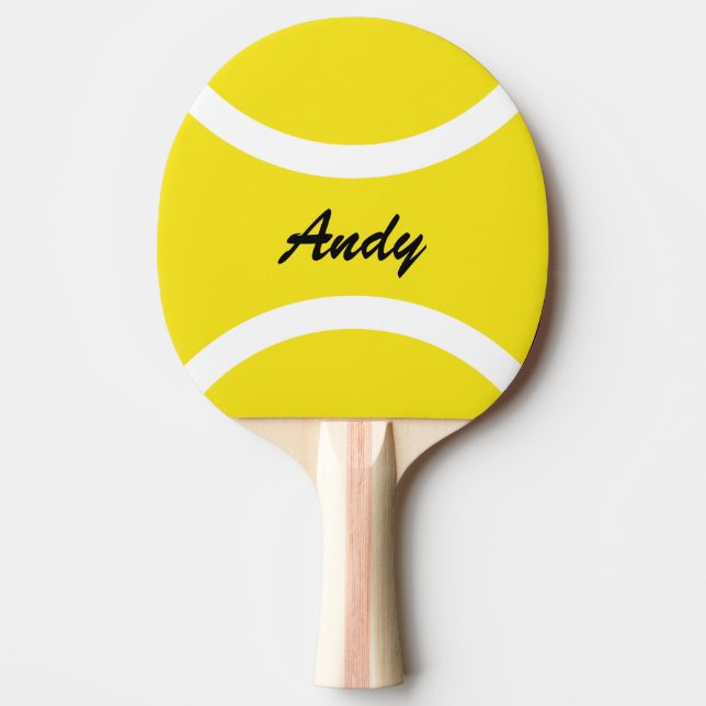Gelbe Tennisball tabletennis Klingeln pong Paddel Tischtennis Schläger (Vorderseite)