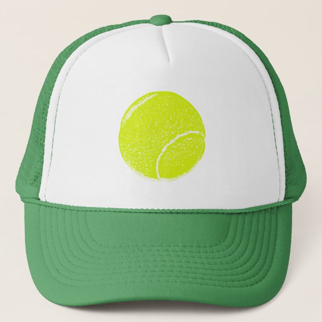 Gelbe Tennisball Truckerkappe (Vorderseite)