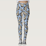 Gelbe Tiger-Frack-Schmetterlinge Muster Leggings<br><div class="desc">Treten Sie mit diesen Leggings stilvoll ein und zeichnen Sie sich durch ein hübsches, rundum gelbes Tiger-Frack-Schmetterlinge vor einem hellblauen oder himmelblauen Hintergrund aus. Diese Schmetterlingsbilder sind in einem einfachen, realistischen Stil gehalten, der perfekt für Schmetterlingsfans ist. Die blassgelben und schwarzen Farben der Schmetterlinge heben sich vor dem hellblauen Hintergrund...</div>