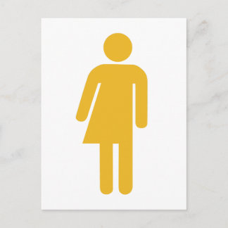 Gelbe Transgender-Ikone-Postkarte Postkarte
