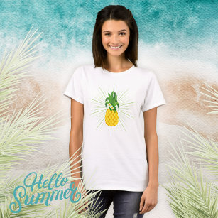 Gelbe tropische Ananas T-Shirt
