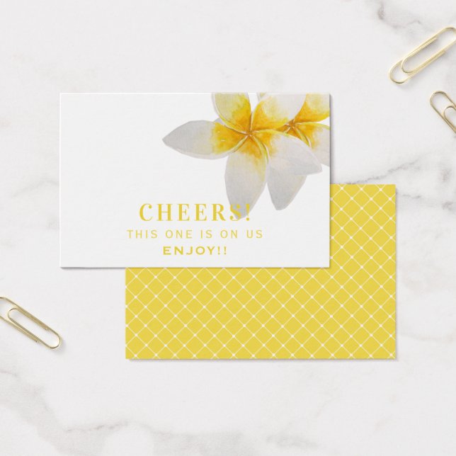 Gelbe tropische Blume | Hochzeitsgetränk (Büro)