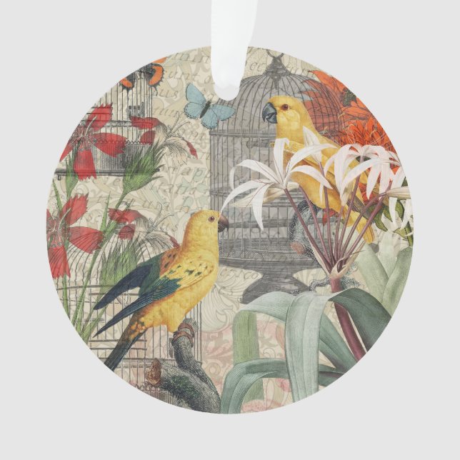 Gelbe tropische Blume Ornament (Vorderseite)