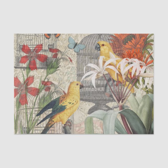 Gelbe tropische Blume Seidenpapier (Vorderseite)