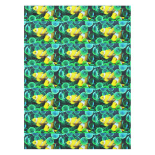 Gelbe tropische Fische Tischdecke