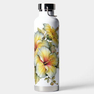 GELBE TROPISCHE HIBISKUSBLÜTEN TRINKFLASCHE