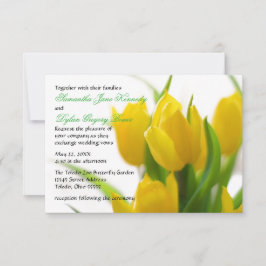 Gelbe Tulip - 3x5 Einladung zur Hochzeit