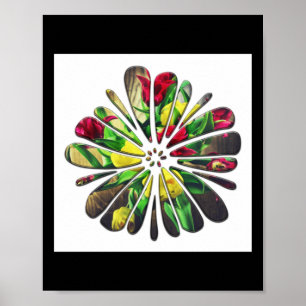 Gelbe Tulip-Blume - festgehaltene Gl-Liebe. White Poster