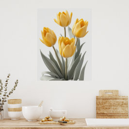 Gelbe Tulip Blume Poster