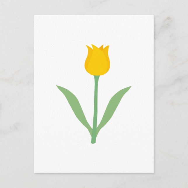 Gelbe Tulip-Blume. Postkarte (Vorderseite)