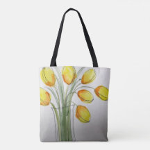 Gelbe Tulip Tasche