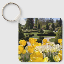 Gelbe Tulips aus Arboretum Volcji Potok Slowenien Schlüsselanhänger