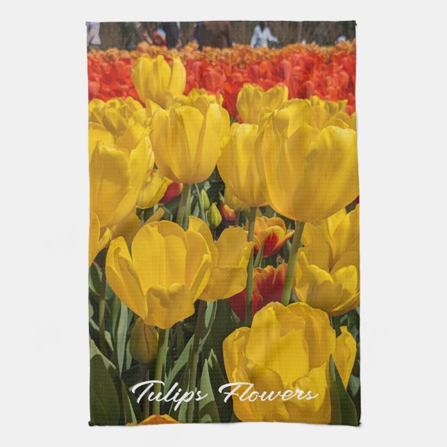 Gelbe Tulips Blume Lover Küche Handtuch (Vertikal)