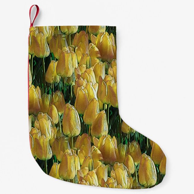 Gelbe Tulips Kleiner Weihnachtsstrumpf (Vorderseite)