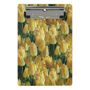 Gelbe Tulips Mini Klemmbrett