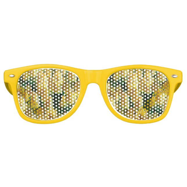 Gelbe Tulips Partybrille (Vorderseite)