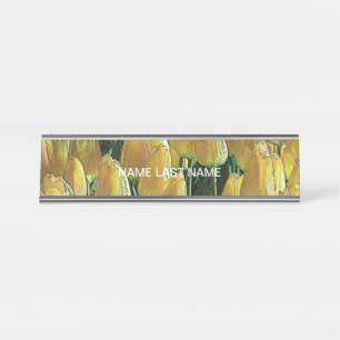 Gelbe Tulips Schreibtischnamensplakette