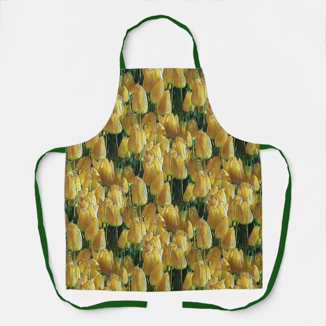 Gelbe Tulips-Schürze Schürze (Vorderseite)