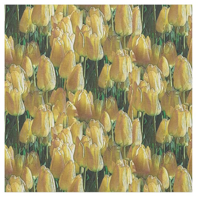 Gelbe Tulips Stoff (Nahaufnahme)