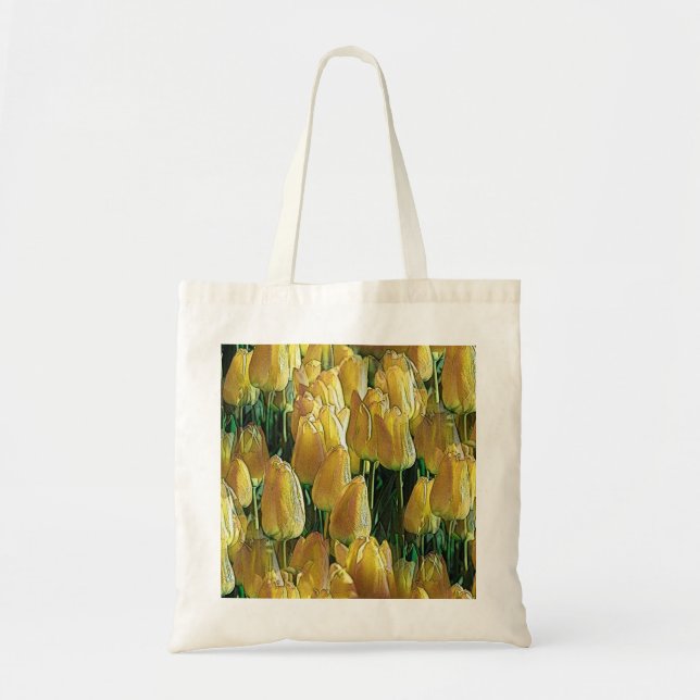Gelbe Tulips Tragetasche (Vorne)