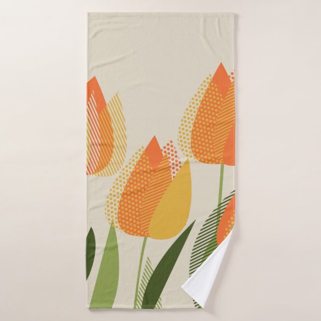 Gelbe Tulpe-Blume Badehandtuch (Badehandtuch)
