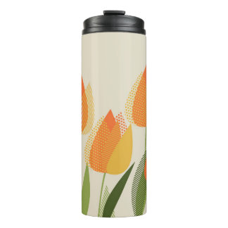 Gelbe Tulpe-Blume Thermosbecher