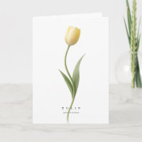 Gelbe Tulpe Botanische Kunst Symbol für Sonnensche