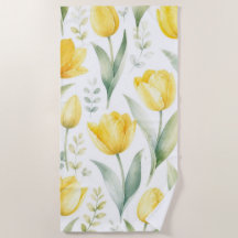 Gelbe Tulpen Aquarell-Blumenmalerei Botanisch