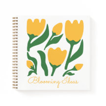Gelbe Tulpen Ästhetik Personalisiertes Notizbuch