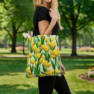 Gelbe Tulpen Bild Nr. 2 Tragetasche Tasche