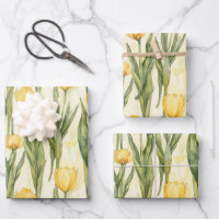 Gelbe Tulpen im Aquarellstil Umfassender Druck