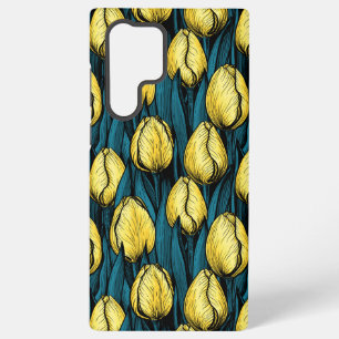 Gelbe Tulpen mit blauen Blätter Samsung Galaxy Hülle