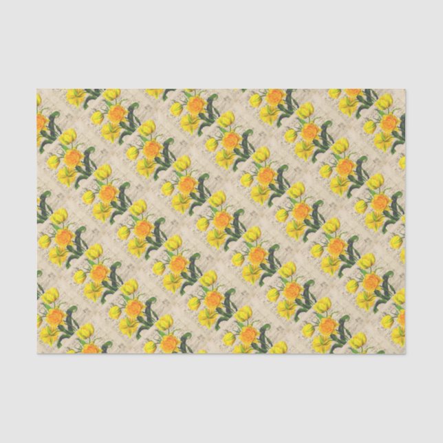 Gelbe Tulpen Seidenpapier (Vorderseite)