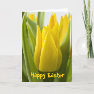 Gelbe Tulpenblume ... Osternkarte Feiertagskarte