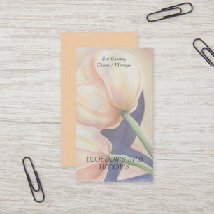 GELBE TULPENwatercolor-BLUMEN-GESCHÄFTS-KARTEN Visitenkarte