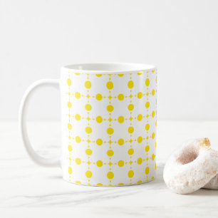Gelbe Tupfen, Tupfenmuster, Punkte, Gepunktet Kaffeetasse