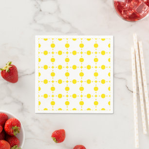Gelbe Tupfen, Tupfenmuster, Punkte, Gepunktet Serviette