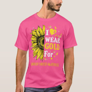 Gelbe Twinkle Herz Sonnenblume Kinderkrebs Aw T-Shirt
