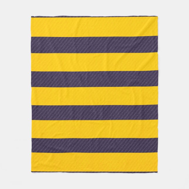 Gelbe u. lila Streifen und Diagonaldecke Fleecedecke (Vorderseite)