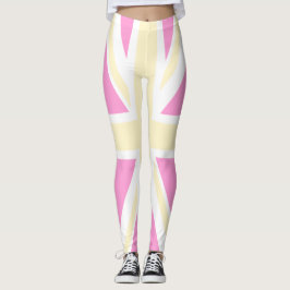 Gelbe u. rosa Königreich-Flagge/Gewerkschafts-Jack Leggings