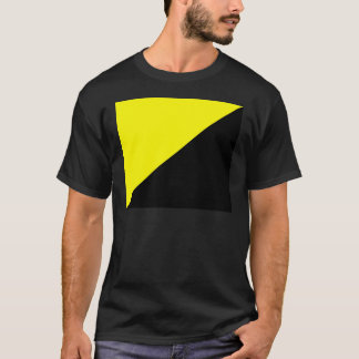 Gelbe u. schwarze Anarcho Kapitalismus-Flagge T-Shirt
